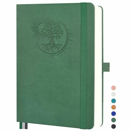 Mlife Libreta B5 con diseño del Árbol de la Vida: 300 páginas, papel de 100 g, cubierta de PU,...