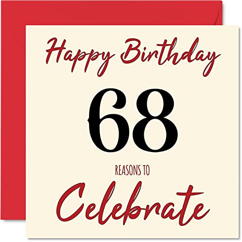 Divertidas tarjetas de cumpleaños número 68 para hombres y mujeres – Reasons To – Tarjeta de...