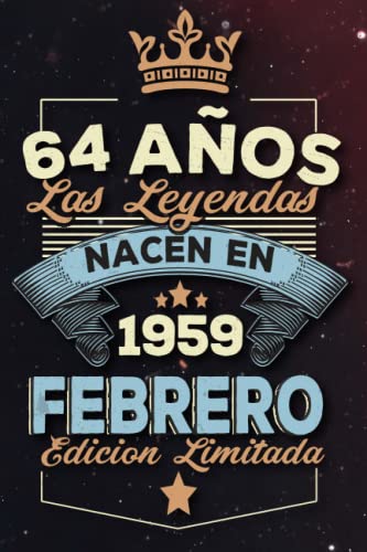 Las leyendas nacen en 64 años 1959 febrero: Ideas de regalos para hombres, ideas de cumpleaños 64...