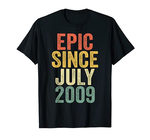 Epic - Camiseta para regalo de 12 cumpleaños desde julio de 2009 Camiseta