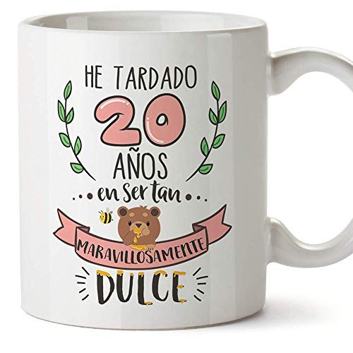 MUGFFINS Taza 20 Cumpleaños -Regalos Originales y Divertidos para Aniversarios y Cumpleañeros