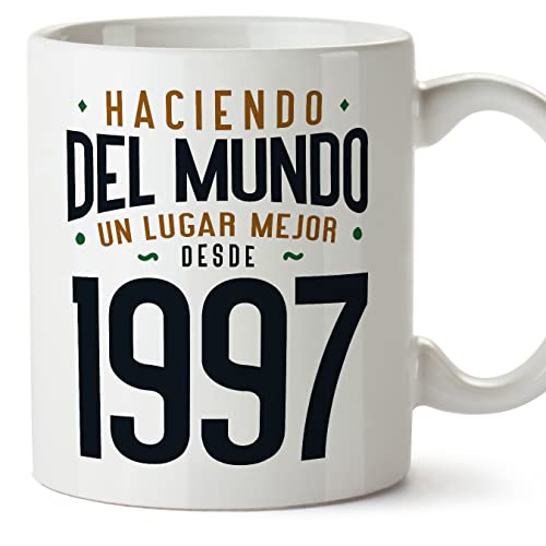 MUGFFINS Tazas 1997 Cumpleaños - En Español - Haciendo del Mundo un Lugar Mejor - 11 oz / 330 ml -...