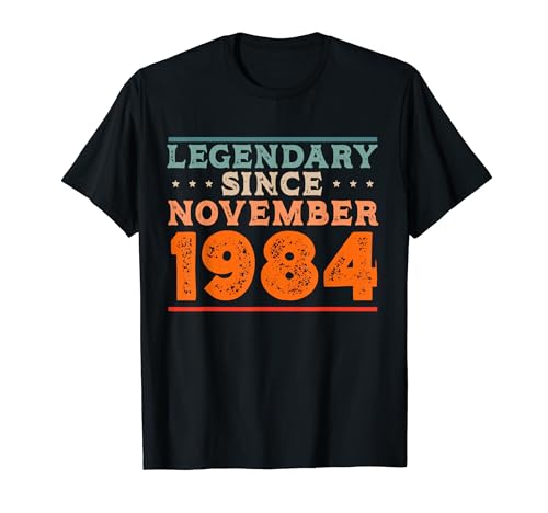 Legendario desde noviembre de 1984 retro vintage fiesta de cumpleaños Camiseta