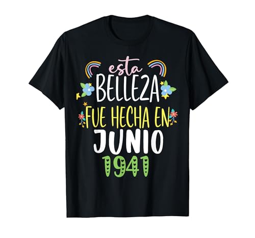 Hecha En Junio 1941 Mujer Regalo 81 años Cumpleaños Camiseta, Hombre, Negro, M