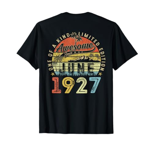 (ON Back) 99 Edición Limitada 1927 Junio 99 cumpleaños Camiseta