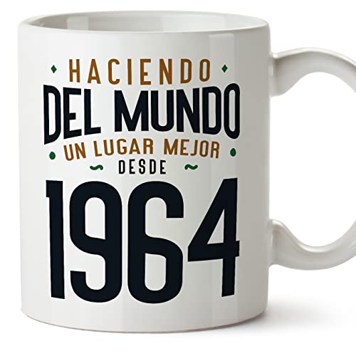 MUGFFINS Tazas 1964 Cumpleaños - En Español - Haciendo del Mundo un Lugar Mejor - 11 oz / 330 ml -...