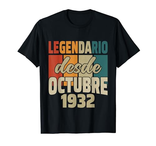 Legendario Desde Octubre 1932 - Cumpleaños 92 Años Camiseta