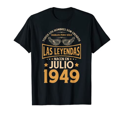 Cumpleaños Hombre Regalos Las Leyendas Julio 1949 Camiseta