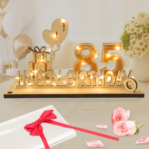 Regalos Originales de 85 Cumpleaños, Seutgjie Decoracion 85 Cumpleaños para Hombre Mujer con Tira...