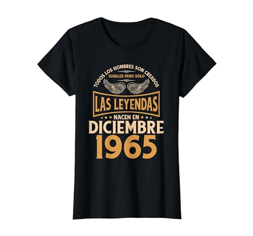 Cumpleaños Hombre Regalos Las Leyendas Diciembre 1965 Camiseta, Mujer, Negro, L