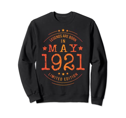 Cumpleaños Mayo 1921 Edición Limitada Regalo Legend May Sudadera