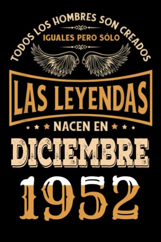 Regalo de 70 Cumpleaños Para Hombre : Las Leyendas Nacen en diciembre 1952: Regalos de Cumpleaños...