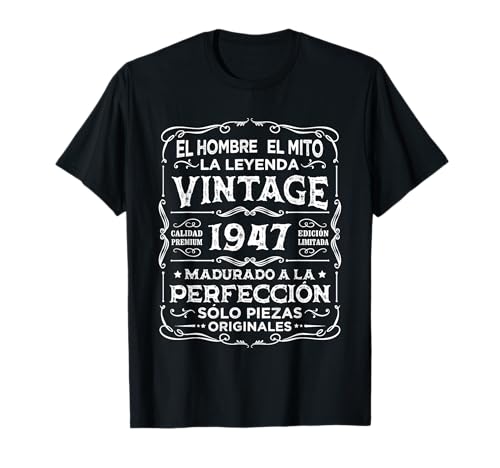 78 Cumpleaños 78 Años Hombre Vintage 1947 Regalo Camiseta