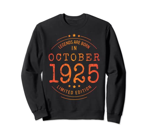 Cumpleaños Octubre 1925 Edición Limitada Regalo Used Vintage Sudadera