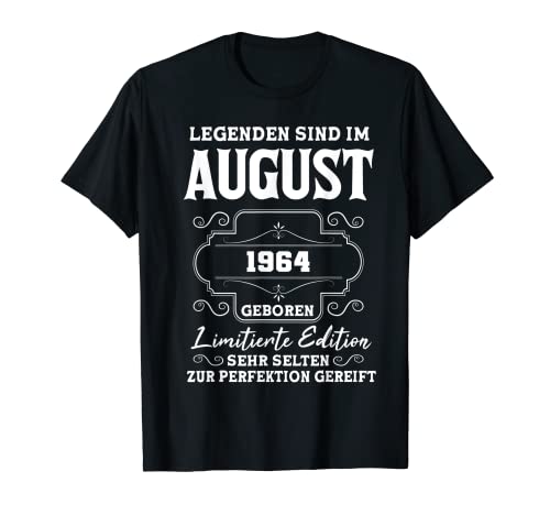 Leyendas nacieron en agosto 1964 58.Hombre de cumpleaños Camiseta