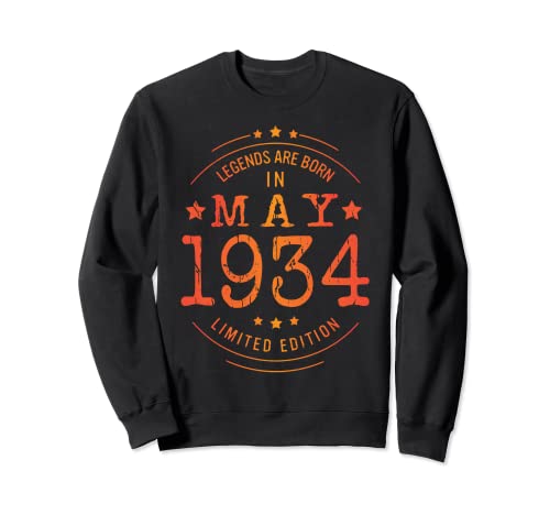 Cumpleaños Mayo 1934 Edición Limitada Regalo Legend May Sudadera