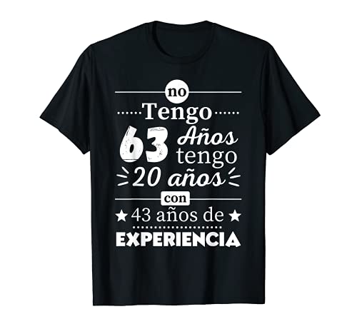 Cumpleaños 63 años Hombre Mujer 1957 Regalo Original Camiseta