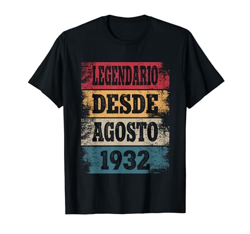 Legendario Desde Agosto 1932 - Cumpleaños 92 Años Camiseta