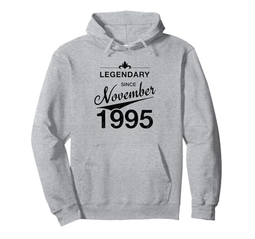 30 cumpleaños Nacido en Noviembre de 1995 Vintage 30 años Sudadera con Capucha