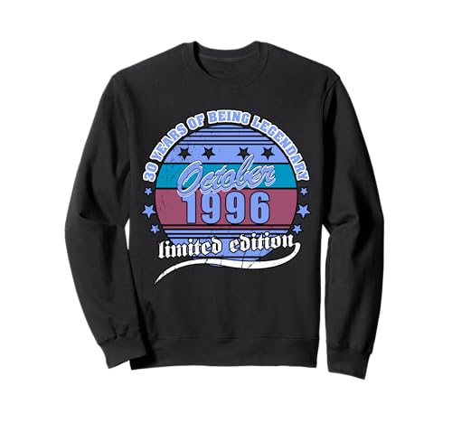 30 cumpleaños Octubre 1996 Vendimia 30 años Legendary Sudadera