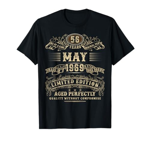 Mayo de 1969 Regalos de cumpleaños de 56 años para hombres 56 cumpleaños Camiseta
