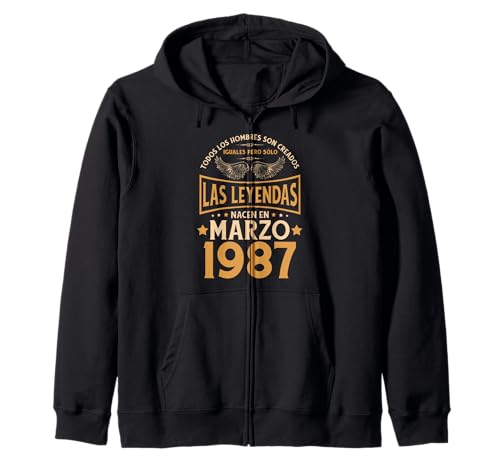 Cumpleaños Hombre Regalos Las Leyendas Marzo 1987 Sudadera con Capucha