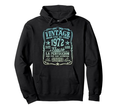 Vintage 1972 Classic 52 Cumpleaños Edición Limitada Sudadera con Capucha