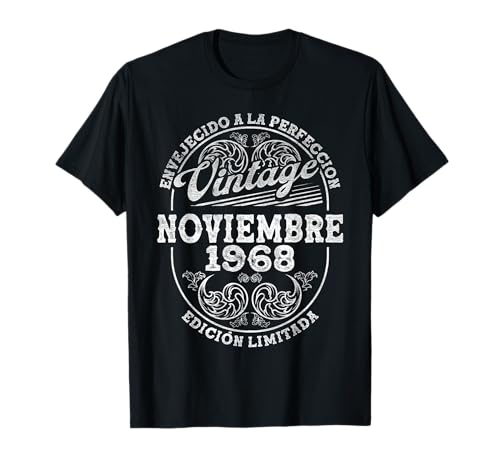 Noviembre 1968 Vintage - 57 Años Regalo Cumpleaños Hombre Camiseta