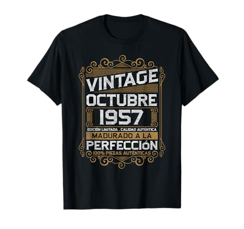Octubre 1957 Vintage Regalo 69 Años Cumpleaños Hombre Camiseta