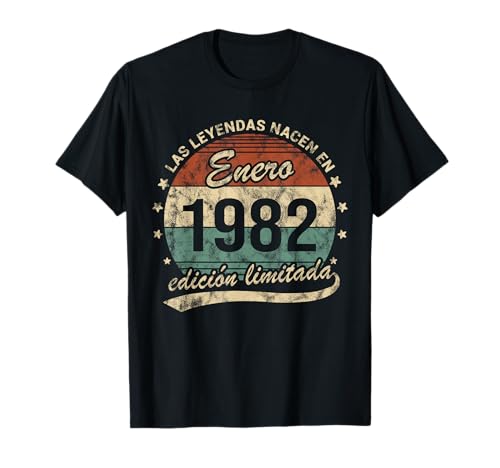 Leyendas Nacen En Enero 1982 Cumpleaños Hombre Mujer Camiseta