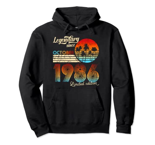 Legendario De Cumpleaños Desde Octubre De 1986 Regalo Sudadera con Capucha