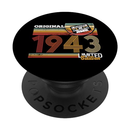 Fiesta de cumpleaños fiesta de cumpleaños 80 cumpleaños 1943 PopSockets PopGrip Intercambiable