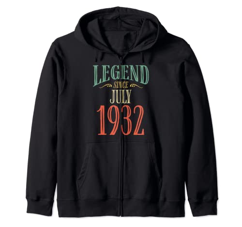 Leyenda desde julio de 1932 diseño de cumpleaños Sudadera con Capucha