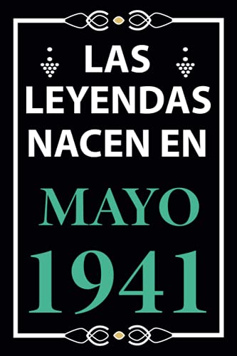 Las leyendas nacen en Mayo 1941: Regalo de cumpleaños perfecto para hombre y mujer de 80 años I...