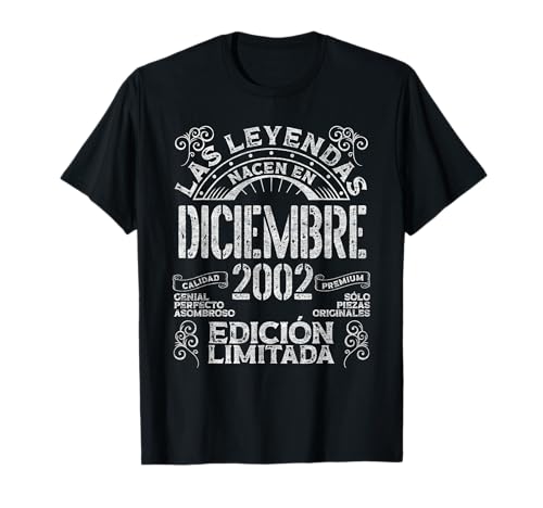 Las Leyendas Nacen En Diciembre 2002 24 Años Cumpleaños Camiseta