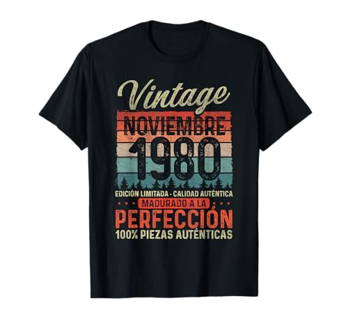 Noviembre 1980 Vintage Regalo 45 Años Cumpleaños Hombre Camiseta
