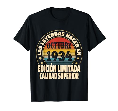 Edición Limitada Octubre 1934 - Cumpleaños 90 Años Camiseta