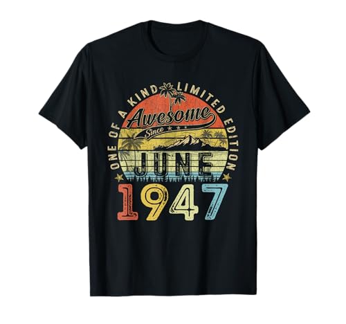 79 Edición Limitada 1947 Único 79 de Junio Cumpleaños Camiseta