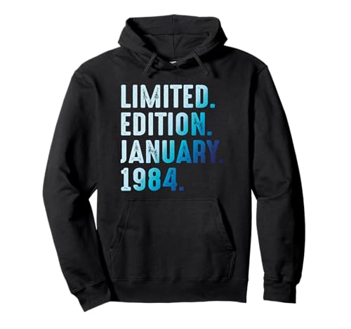 Enero 1984 Año 1984 Cumpleaños 1984 Edición Limitada Sudadera con Capucha