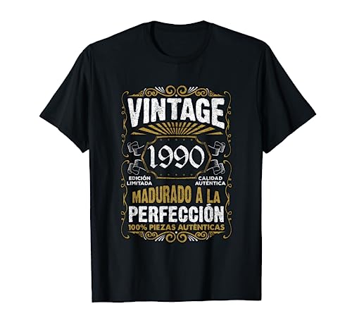 33 años cumpleaños Vintage 1990 Hombre Divertido Regalo Camiseta