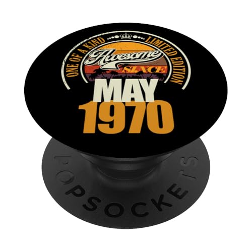 Ideal Desde Mayo de 1970, 56 cumpleaños, 56 años PopSockets PopGrip Adhesivo