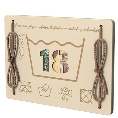 Tarjeta de Felicitación de Madera | Regalo con Dinero, Billetera de Madera | Regalo de Cumpleaños...