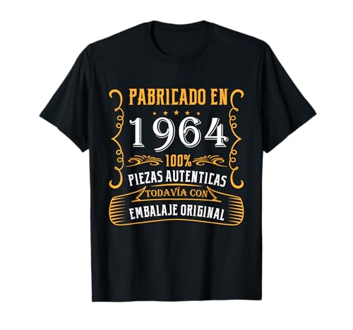 Fabricado 1964 Años Cumpleaños Hombre Mujer Nacen En 1964 Camiseta