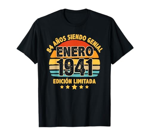 Enero 1941 84 Años Hombre Cumpleaños Regalo Enero 1941 Camiseta