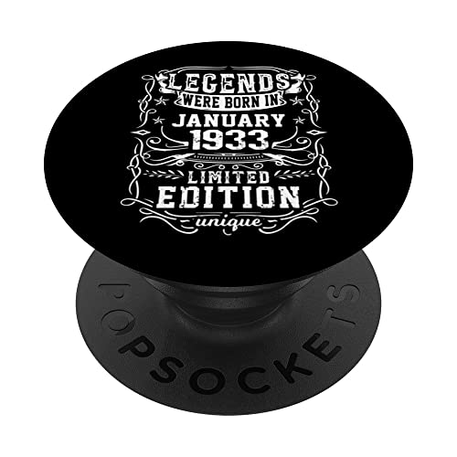 Cumpleaños Enero 1933 Edición Limitada Regalo January 1933 PopSockets PopGrip Intercambiable