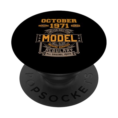 Decoración para cumpleaños número 53 de 53 años, octubre de 1971 PopSockets PopGrip...