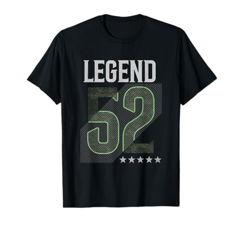 Leyenda 52 Años Regalo Hombre Vintage 52 Años Cumpleaños Camiseta