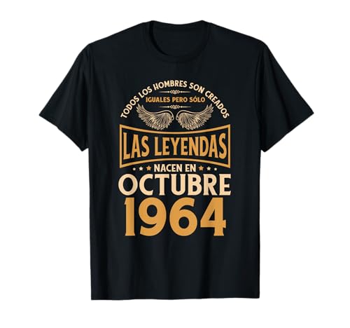 Cumpleaños Hombre Regalos Las Leyendas Octubre 1964 Camiseta