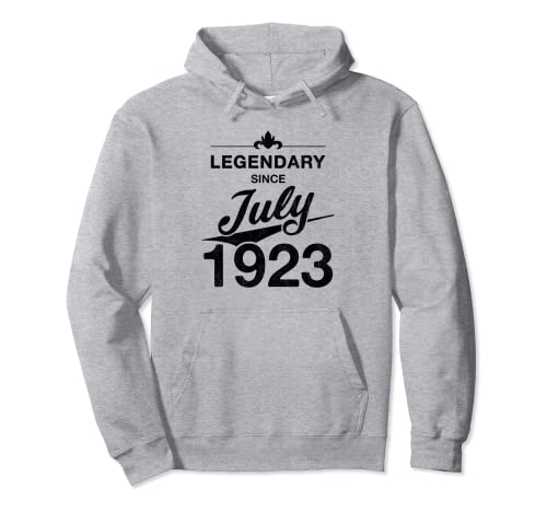 100 cumpleaños Nacido en Julio de 1923 Vintage 100 años Sudadera con Capucha