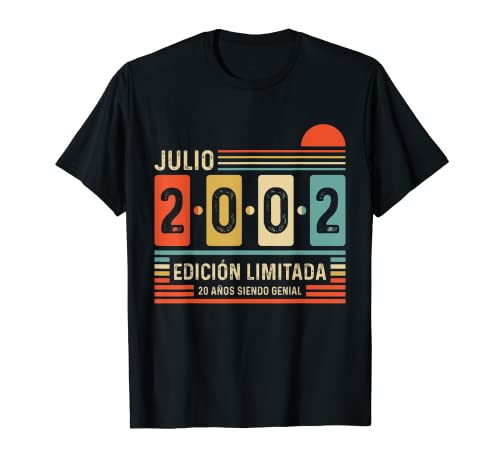 20 Años Julio 2002 Leyenda Regalo 20 Cumpleaños Camiseta